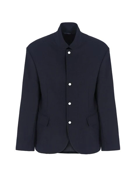 GIACCA IN MISTO LANA UOMO BLU NAVY