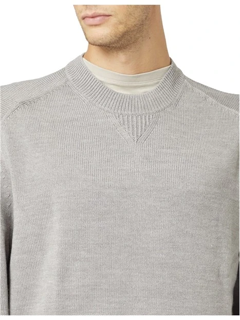 MAGLIA GIROCOLLO IN MISTO LANA UOMO GRIGIO