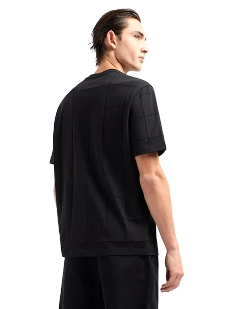 T-SHIRT MANICA CORTA IN COTONE ORGANICO UOMO NERO