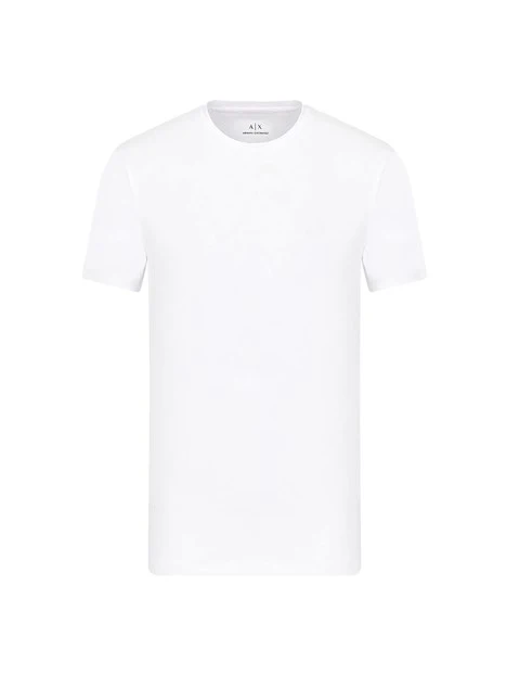 T-SHIRT MANICA CORTA CON LOGO CIRCOLARE UOMO BIANCO