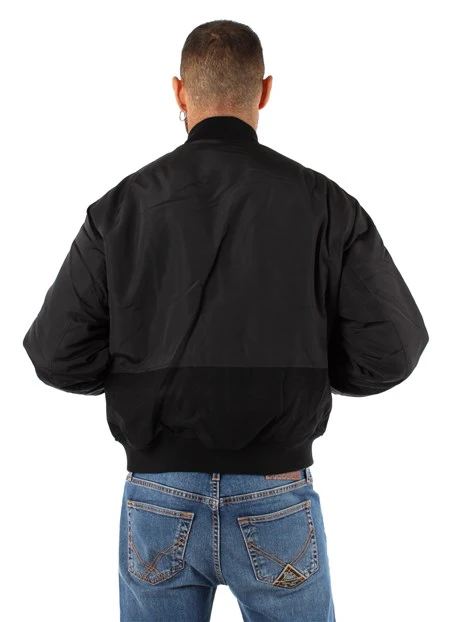 PIUMINO BOMBER CON LOGO UOMO NERO