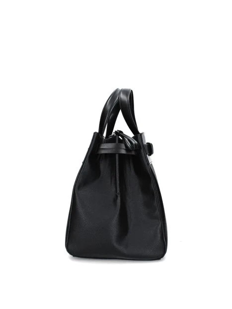 BORSA SHOPPING CON INSERTI ARGENTO DONNA NERO