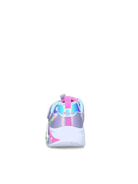 SNEAKERS BASSE CON UNICORNO E STELLE LUMINOSE BAMBINA BIANCO