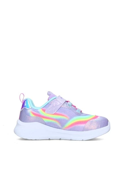 SNEAKERS BASSE CON UNICORNO E STELLE LUMINOSE BAMBINA BIANCO