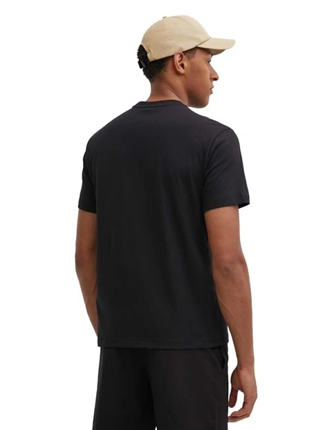 T-SHIRT MANICA CORTA CON COLLO LOGATO UOMO NERO