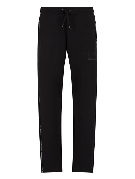 PANTALONI JOGGERS LOGATI VITA ELASTICA UOMO NERO