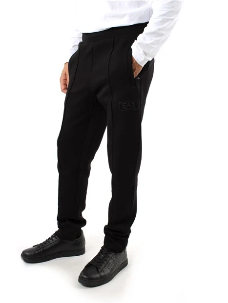 PANTALONI JOGGERS CON TASCHE E LOGO UOMO NERO