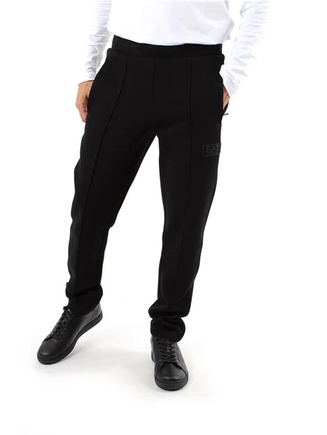 PANTALONI JOGGERS CON TASCHE E LOGO UOMO NERO