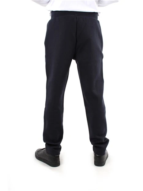 PANTALONI JOGGERS CON TASCHE E LOGO UOMO BLU