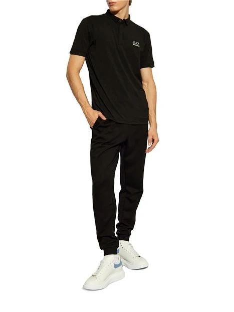 PANTALONI JOGGER CON LOGO SU TASCA UOMO NERO