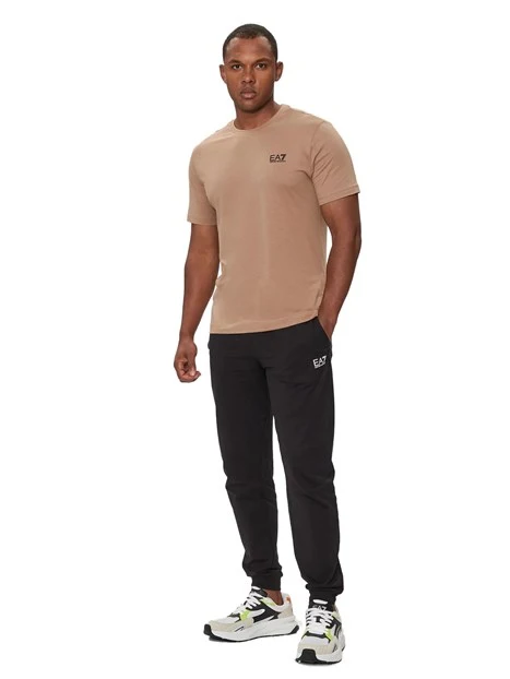 T-SHIRT MANICA CORTA CON LOGO SUL PETTO UOMO BEIGE