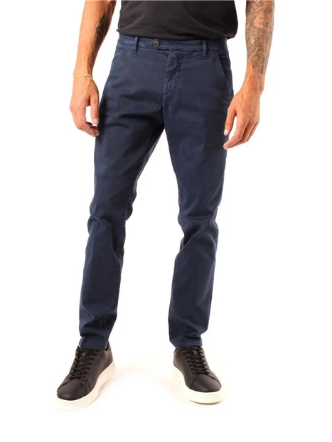 PANTALONI CHINO ADERENTI UOMO BLU