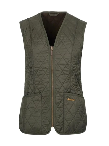 GILET IMBOTTITO CON RIVESTIMENTO PILE DONNA VERDE