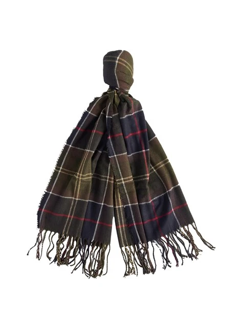 SET SCIARPA CON CAPPELLO TARTAN DONNA VERDE