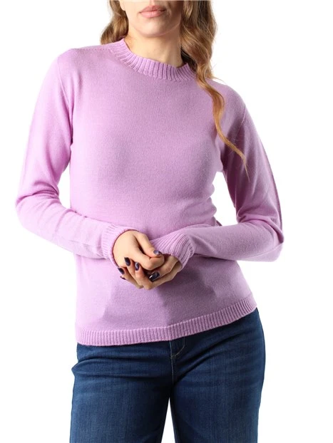 MAGLIA GIROCOLLO DONNA VIOLA