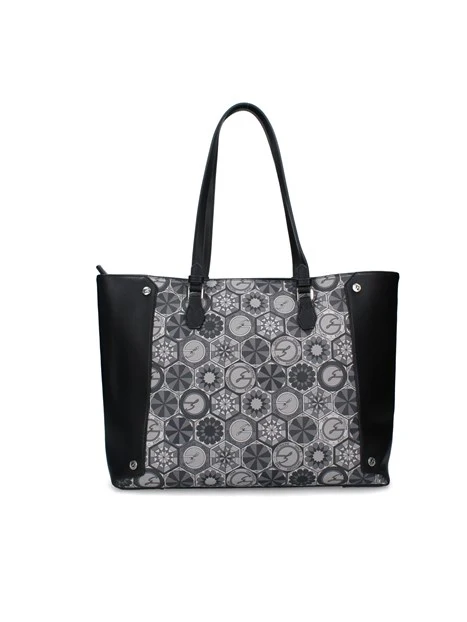 BORSA SHOPPING TEODOSIA LARGE DONNA GRIGIO NERO