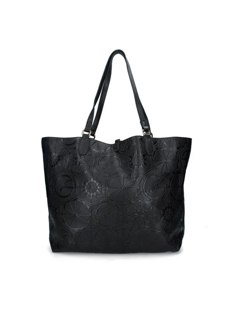 BORSA SHOPPING TEODOSIA REVERSIBILE LOGATA DONNA NERO