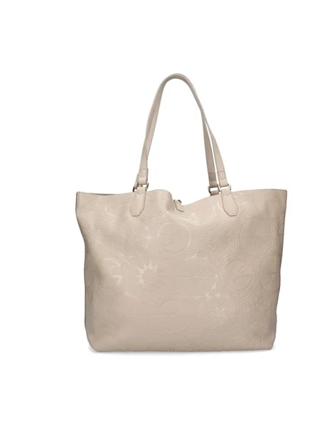 BORSA SHOPPING TEODOSIA REVERSIBILE LOGATA DONNA BEIGE