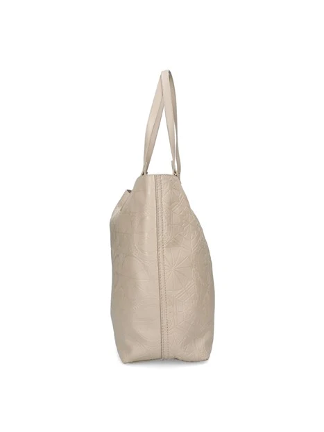 BORSA SHOPPING TEODOSIA REVERSIBILE LOGATA DONNA BEIGE