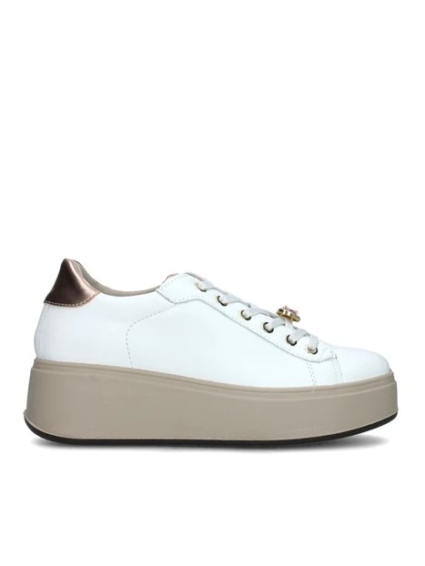 SNEAKERS PLATFORM CON GIOIELLO DONNA BIANCO