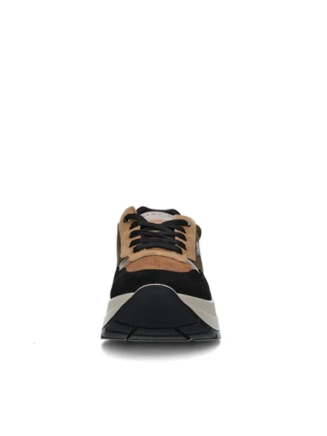 SNEAKERS PLATFORM INSERTI ANIMALIER DONNA NERO