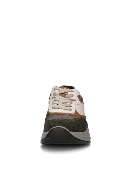 SNEAKERS PLATFORM MULTICOLORE DONNA VERDE BEIGE