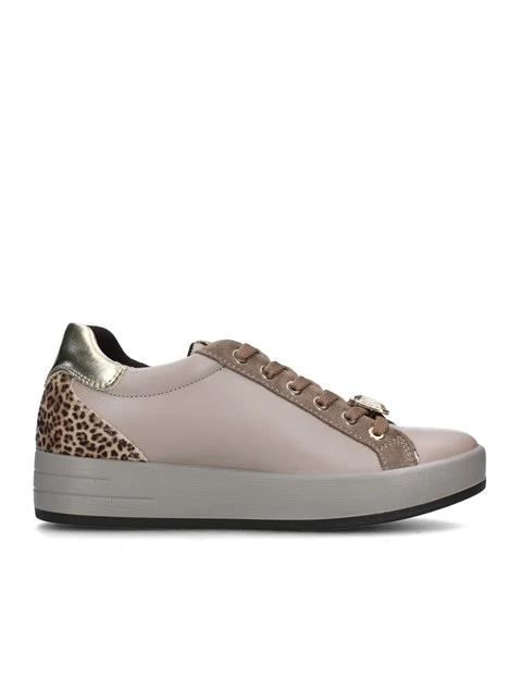 SNEAKERS PLATFORM CON GIOIELLO DONNA BEIGE