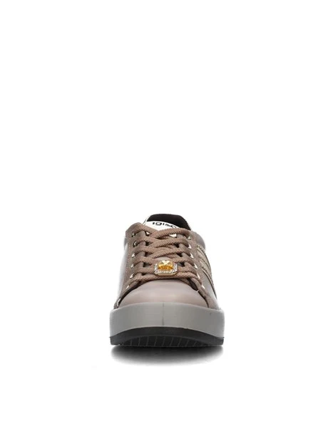 SNEAKERS PLATFORM CON GIOIELLO DONNA BEIGE