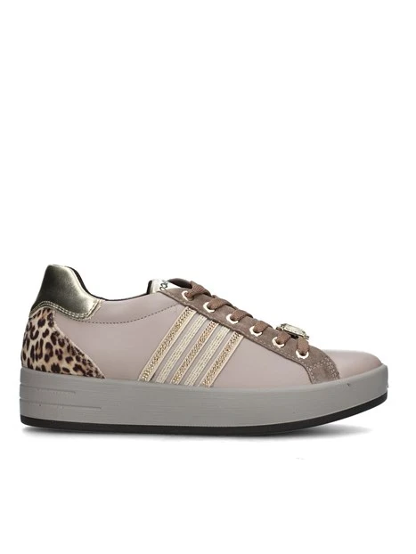 SNEAKERS PLATFORM CON GIOIELLO DONNA BEIGE