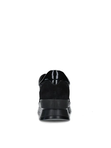 SNEAKERS PLATFORM IN VERA PELLE DONNA NERO