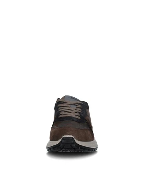 SNEAKERS PLATFORM IN CAMOSCIO BICOLORE UOMO MARRONE