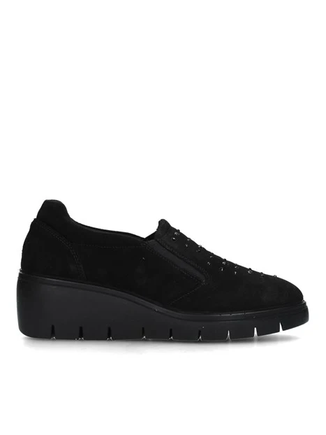 SNEAKERS SLIP ON CON BRILLANTINI DONNA NERO