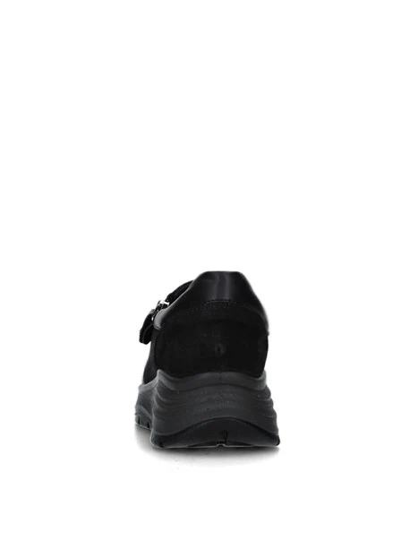 SNEAKERS SLIP ON SCAMOSCIATE DONNA NERO