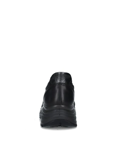 SNEAKERS SLIP ON CON SOLETTA IN PELLE DONNA NERO