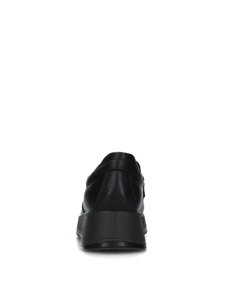 SNEAKERS SLIP ON CON MORSETTO IN PELLE DONNA NERO