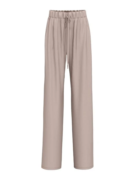 PANTALONI PALAZZO IN TESSUTO TECNICO DONNA BEIGE