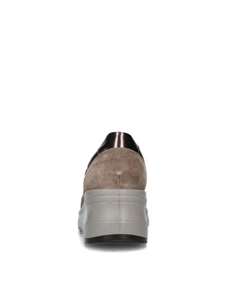 SNEAKERS SLIP ON CON CERNIERA DONNA BEIGE