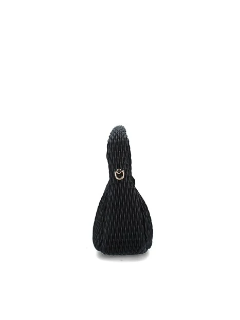 BORSA A SPALLA FREQUENCY RE PLISSETTATA DONNA NERO