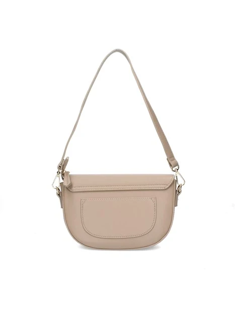 BORSA A TRACOLLA PIPER CON LOGO CENTRALE DONNA BEIGE