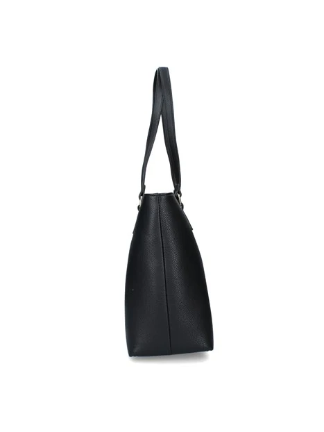 BORSA A SPALLA NEVER CON LOGO DONNA NERO