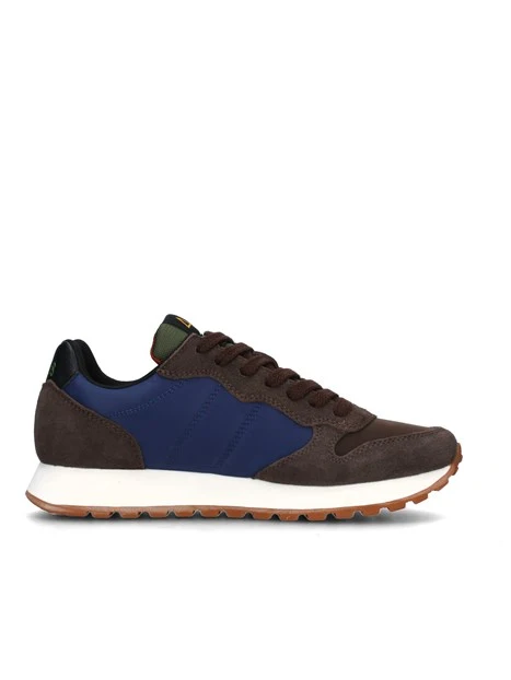 SNEAKERS BASSE JAKI BICOLORE UOMO MARRONE