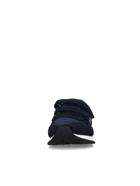 SNEAKERS BASSE TOM SOLID CON DOPPIO STRAPPO BAMBINO BLU