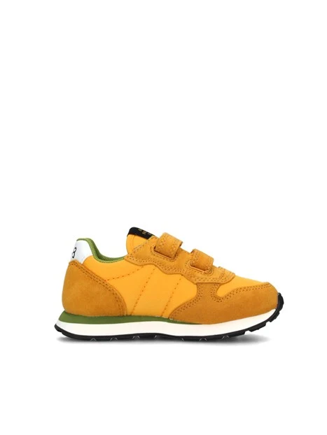 SNEAKERS BASSE TOM SOLID CON DOPPIO STRAPPO BAMBINO GIALLO