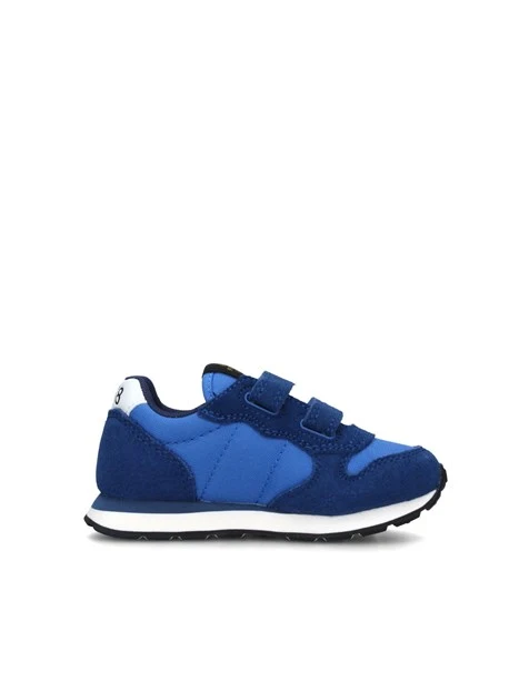 SNEAKERS BASSE TOM SOLID CON DOPPIO STRAPPO BAMBINO BLU CHIARO