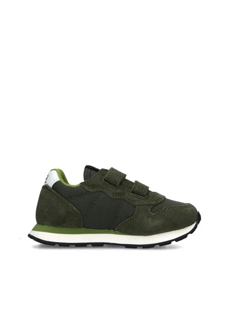 SNEAKERS BASSE TOM SOLID CON DOPPIO STRAPPO BAMBINO VERDE