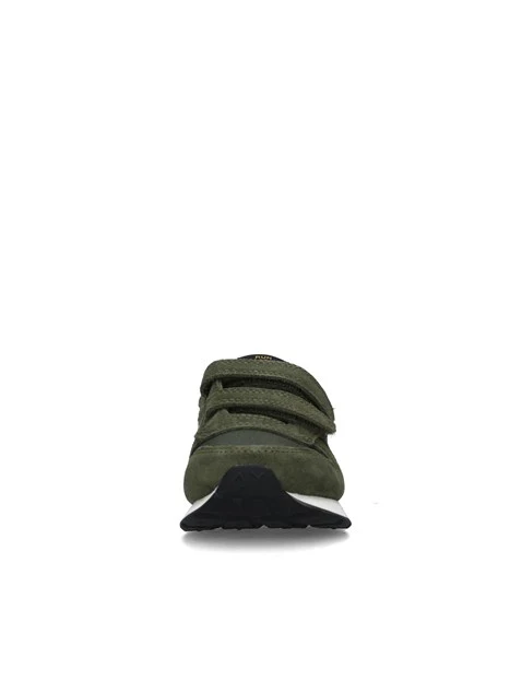 SNEAKERS BASSE TOM SOLID CON DOPPIO STRAPPO BAMBINO VERDE