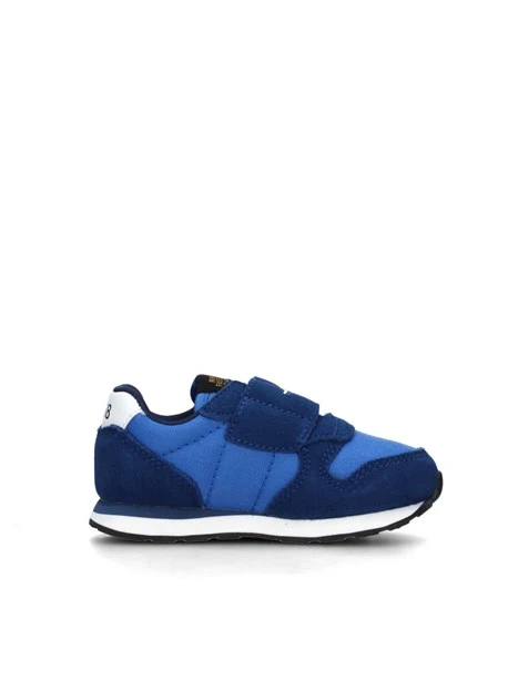 SNEAKERS BASSE TOM SOLID DOPPIO STRAPPO BAMBINO BLU