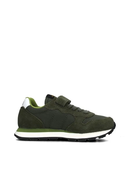 SNEAKERS BASSE TOM SOLID CON UNO STRAPPO BAMBINO VERDE