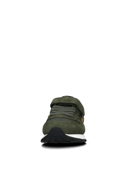 SNEAKERS BASSE TOM SOLID CON UNO STRAPPO BAMBINO VERDE