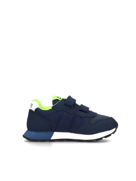 SNEAKERS BASSE JAKI FLUO DOPPIO STRAPPO BAMBINO BLU